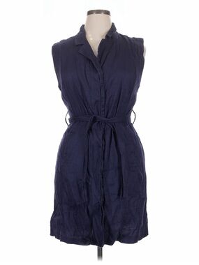 Halston Heritage Navy Sleeveless Tie-Waist Swim Coverup